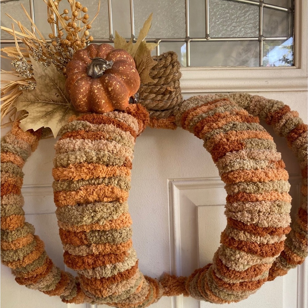 Handmade Pumpkin Wreath